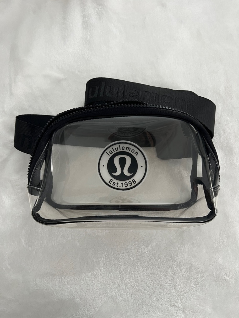 Lululemon Clear PVC Belt Bag with Black Trim